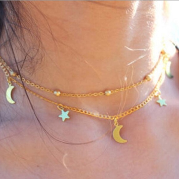 Jewelry - NEW double layer moon star necklace